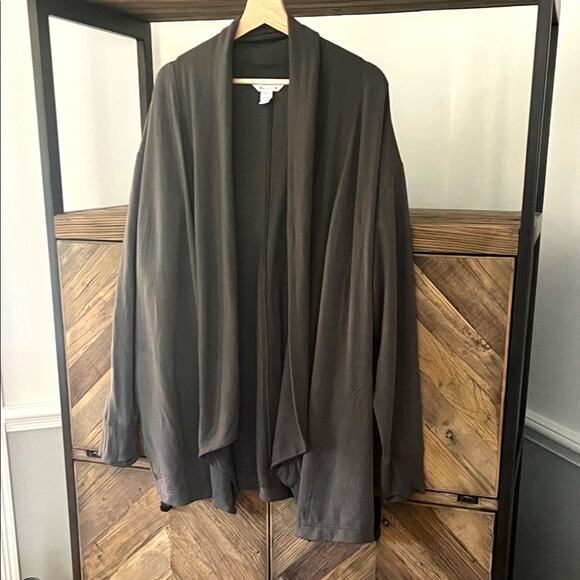 Athleta Pranayama Restore Wrap Cardigan Hermatite Gray XL - Picture 7 of 10